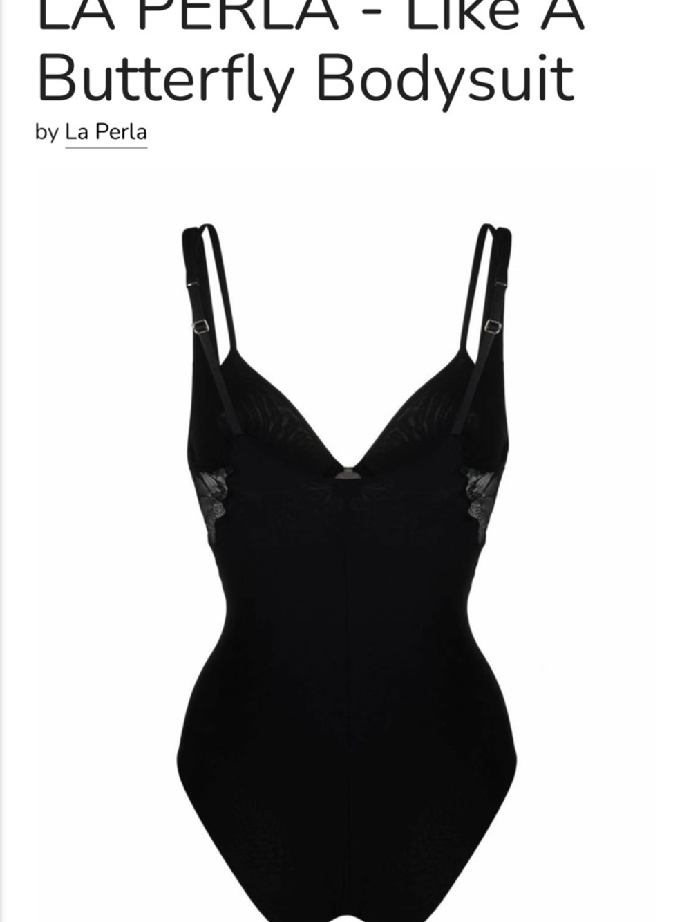 La Perla Black Lace-Trim Bodysuit